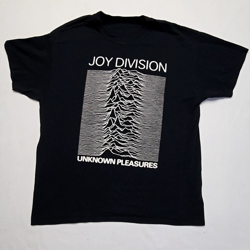Joy Division Graphic Tee Unknown Pleasures Black Rock Band Mens Music L Shirt